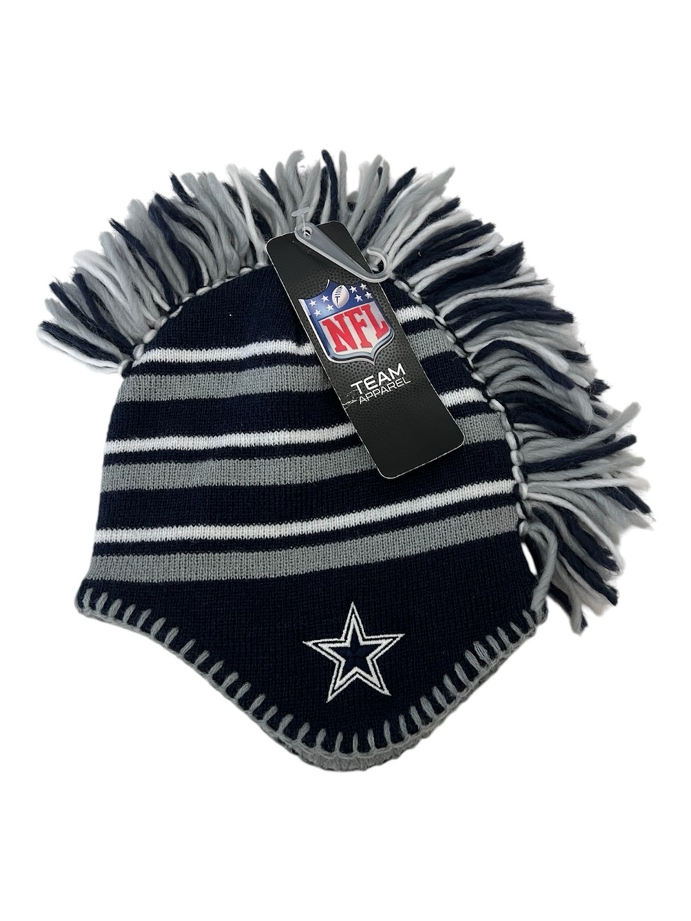 NWT NFL Dallas Cowboys Navy and Gray Infants Mohawk Knit Hat